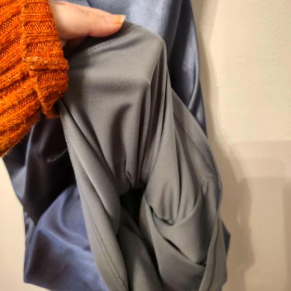 Pewter Grey Ruched Dress Onyx Nite 14 - Picture 4 of 5